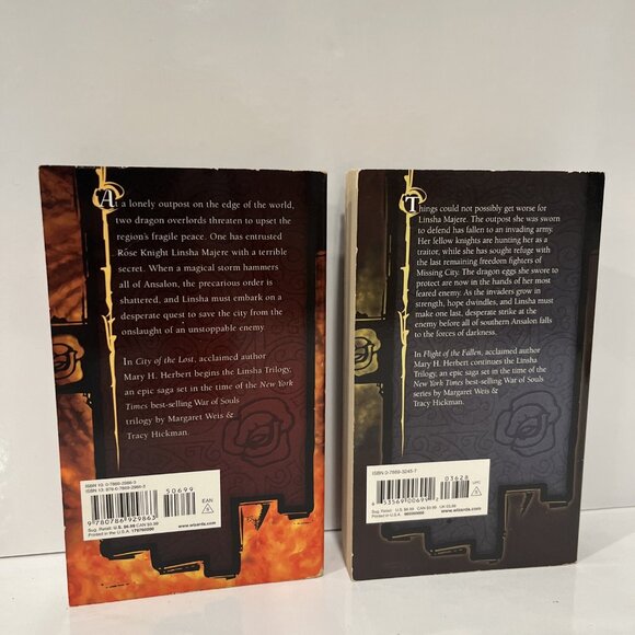 DragonLance The Linsha Trilogy Mary H. Herbert Volume 1 and 2 Near Complete OOP - Picture 2 of 8